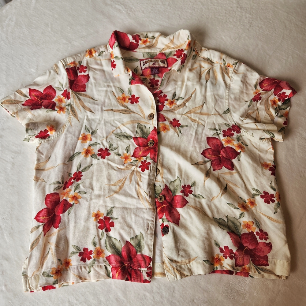 Caribbean Joe Tropical Floral Shirt